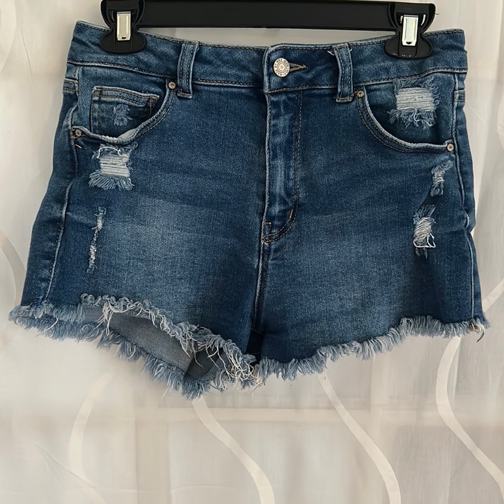 Wax Jeans Distressed Shorts, Size Medium
